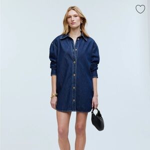 NWT Madewell Oversize Mini Shirtdress Size Large